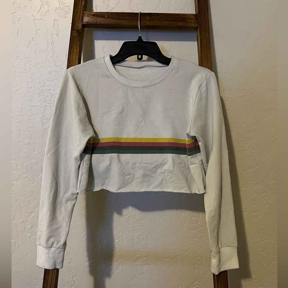Off white crop long sleeve